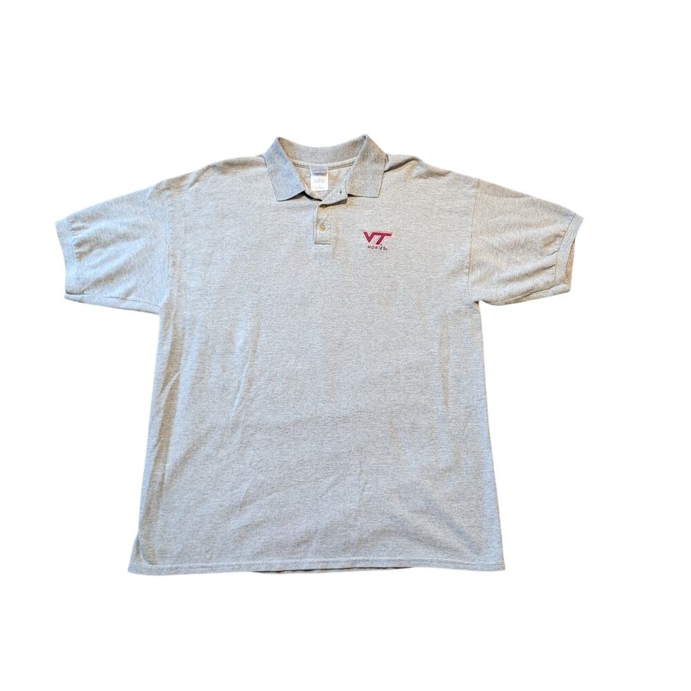 Gildian Virginia Tech Men's short sleeve Polo shirt; Large, Hokies, Football fan